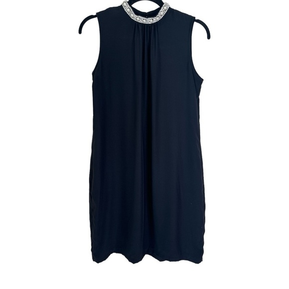 Amanda Uprichard Pearl Rhinestone Neck Silk Mini Dress XS/P – Black - Picture 16 of 16